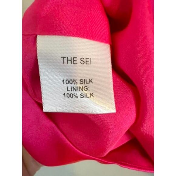 The Sei Hot Pink Silk Satin Micro Mini Wrap Skirt Size 0 Perfect Condition - Picture 6 of 10